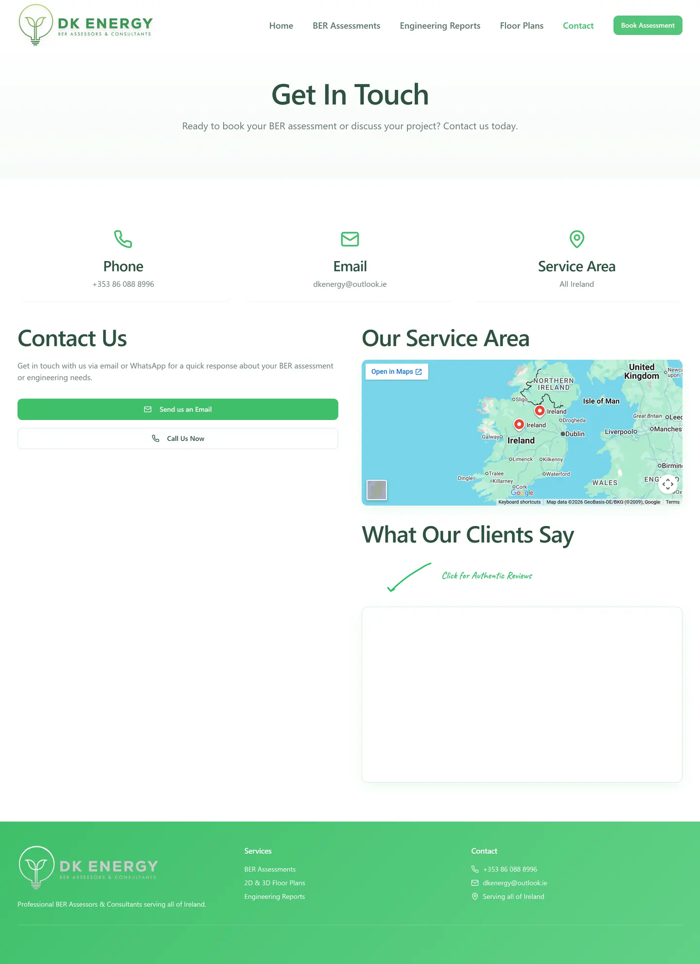 Náhled webu dkenergy.ie
